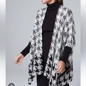White House black market wrap me up Houndstooth coverup